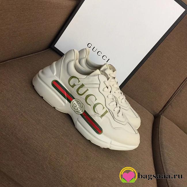 Gucci Distressed leather horny retro running shoes 001 - 1
