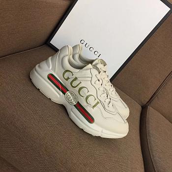 Gucci Distressed leather horny retro running shoes 001