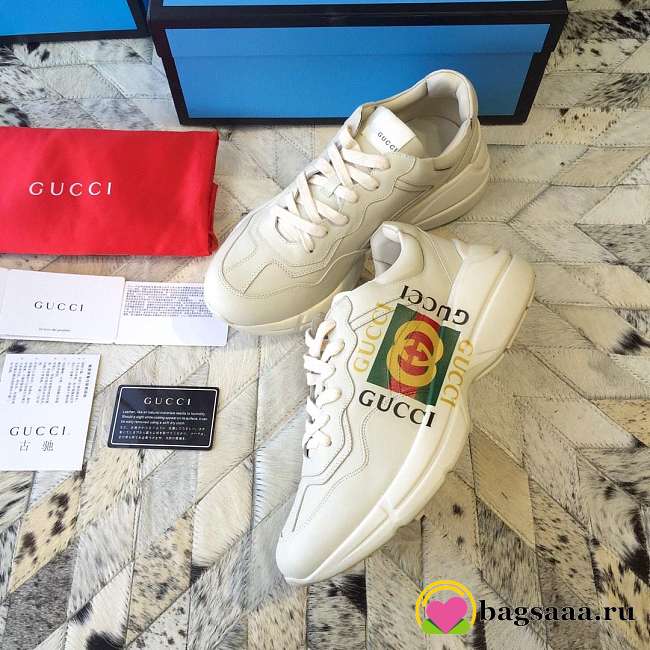 Gucci Distressed leather horny retro running shoes 002 - 1