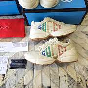 Gucci Distressed leather horny retro running shoes 003 - 1