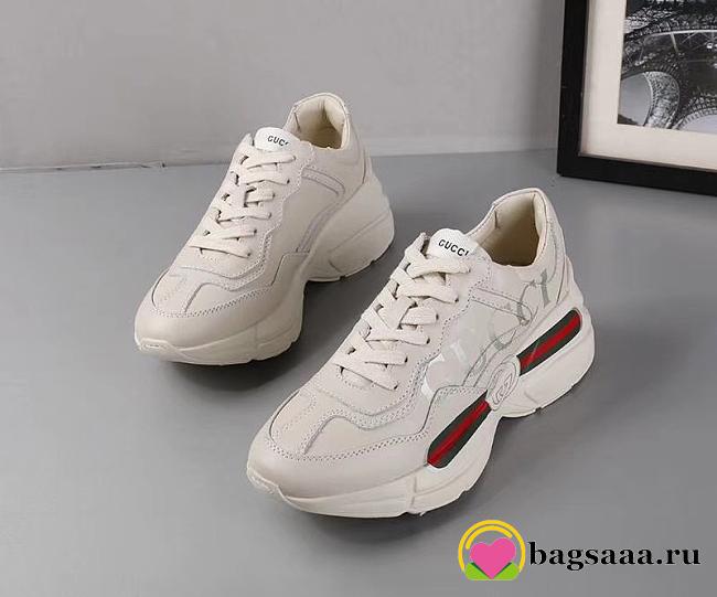 Gucci Distressed leather horny retro running shoes 004 - 1
