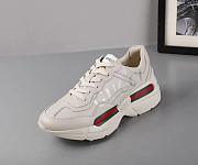 Gucci Distressed leather horny retro running shoes 004 - 5