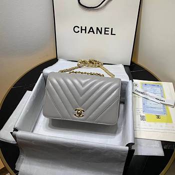 Chanel 2019 New Lambskin mini bag Gray
