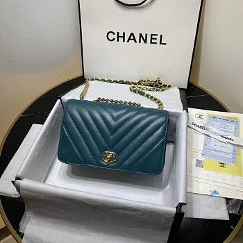 Chanel 2019 New Lambskin mini bag Blue