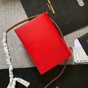 YSL Calfskin chain bag Red - 4