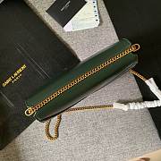 YSL Calfskin chain bag Green - 6