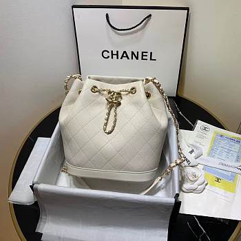 Chanel new bucket chain bag White