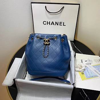 Chanel new bucket chain bag Blue