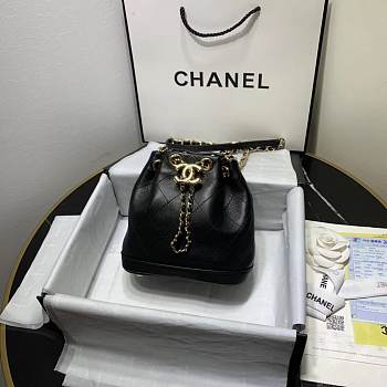 Chanel new bucket chain bag 16cm Black
