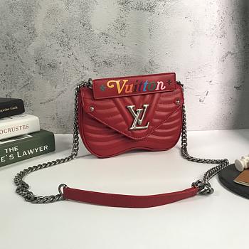 LV New Wave Calfskin Medium handbag Red