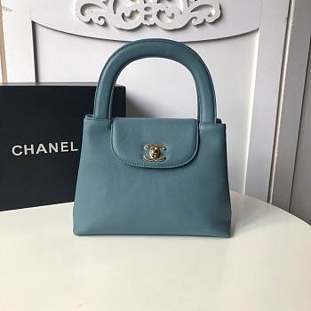 Chanel Calfskin vintage tote bag blue