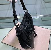 Dior Saddle rose des vents bag M0446 Black - 2