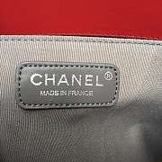 Chanel Leboy bag Lambskin silver hardware Red - 3