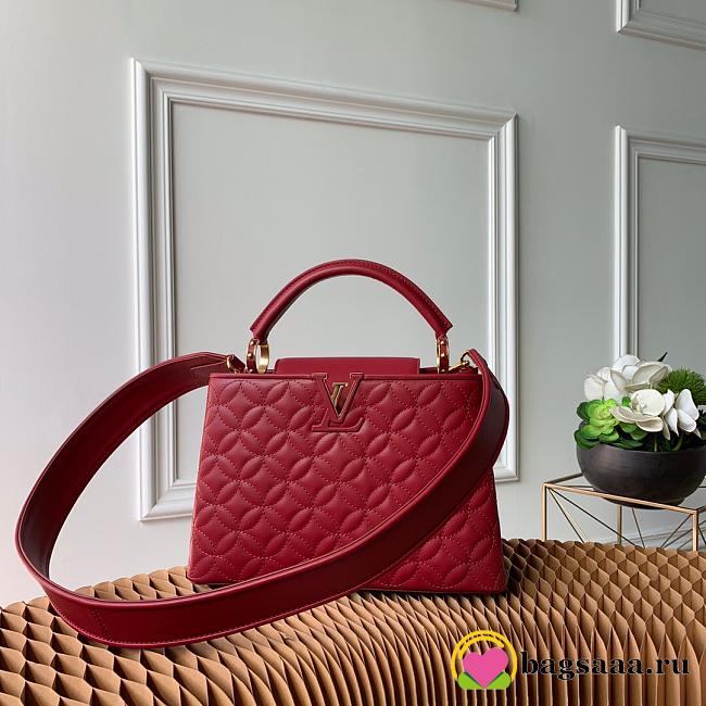 LV Capucines Monogram handbag 27CM Red - 1