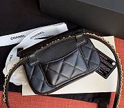 CHANEL Lambskin Waist Belt Bag Black - 6