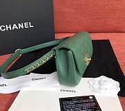 CHANEL Lambskin Waist Belt Bag green - 6