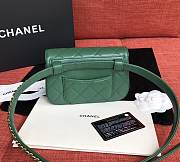 CHANEL Lambskin Waist Belt Bag green - 4