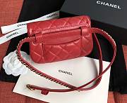 CHANEL Lambskin Waist Belt Bag red - 5