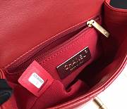 CHANEL Lambskin Waist Belt Bag red - 4