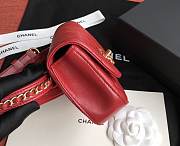 CHANEL Lambskin Waist Belt Bag red - 3