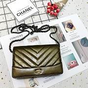 Chanel Chevron Crinkled Calfskin Gabrielle Woc bag - 1