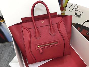 Celine Micro Luggage 30cm red