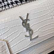 YSL Crocodile pattern white Bag - 3