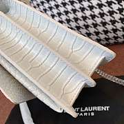 YSL Crocodile pattern white Bag - 4