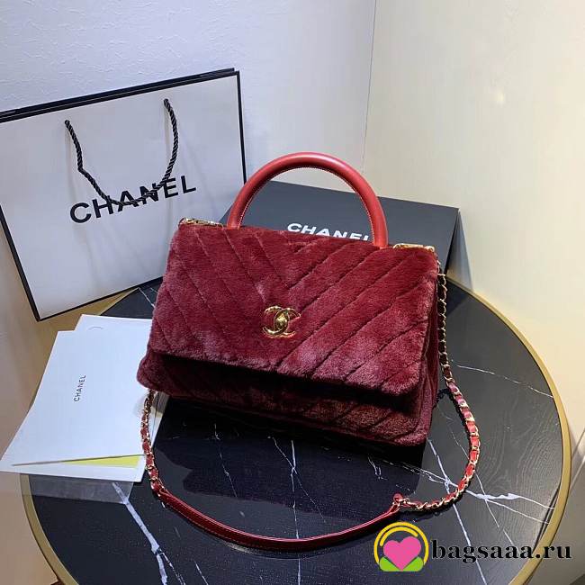 Chanel bag 28cm red - 1