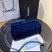 Chanel bag 28cm blue - 3