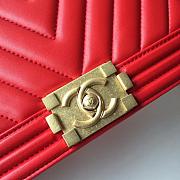 Chanel Leboy Lambskin 25cm Red - 6
