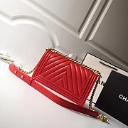 Chanel Leboy Lambskin 25cm Red - 5
