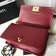 Chanel Leboy Lambskin 25cm Wine Red - 3