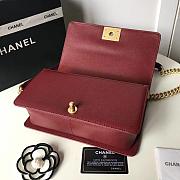 Chanel Leboy Caviar 25cm Wine Red - 4