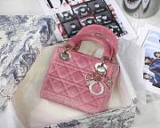 Lady Dior Mini Bag 17cm Pink - 1