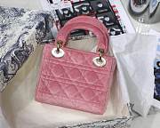 Lady Dior Mini Bag 17cm Pink - 2