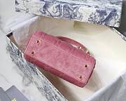 Lady Dior Mini Bag 17cm Pink - 5