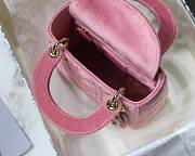 Lady Dior Mini Bag 17cm Pink - 4