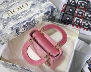 Lady Dior Mini Bag 17cm Pink - 6