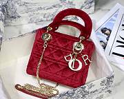 Lady Dior Mini Bag 17cm Red - 1