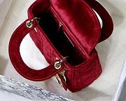 Lady Dior Mini Bag 17cm Red - 2