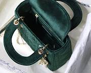 Lady Dior Mini Bag 17cm Green - 6