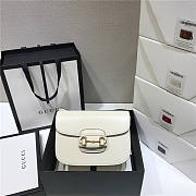 Gucci 1955 horsebit shoulder bag white - 1