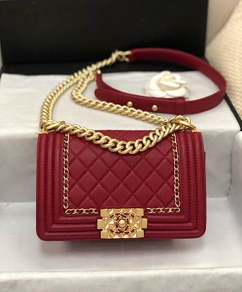Chanel Leboy bag 20cm Red