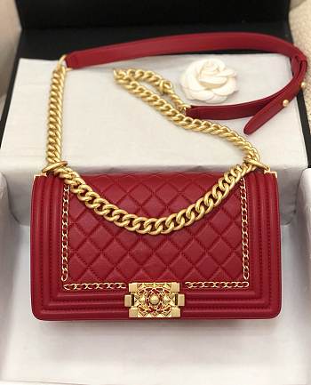 Chanel Leboy bag 25cm Red