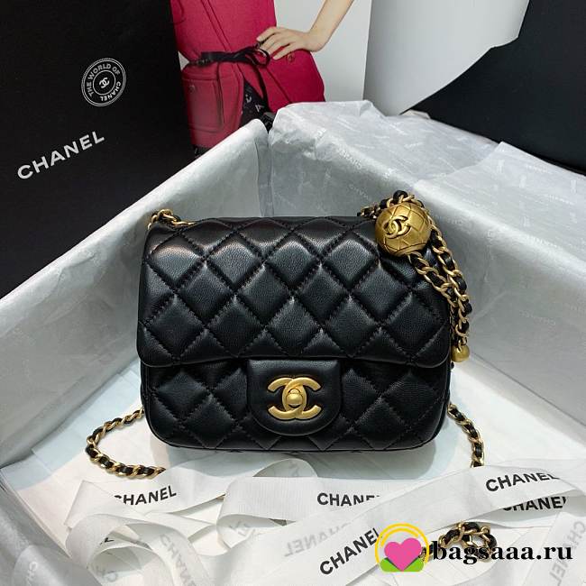 Chanel Mini Flap Bag 17cm Black - 1