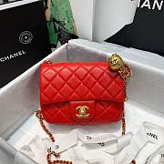 Chanel Mini Flap Bag 17cm Red - 1