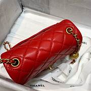 Chanel Mini Flap Bag 17cm Red - 3