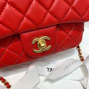 Chanel Mini Flap Bag 17cm Red - 5