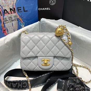 Chanel Mini Flap Bag 17cm Gray